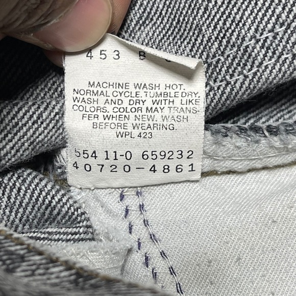 Vintage Levi's SilverTab Jeans 23x27 Gray USA Made Distressed Straight Leg 90s - Picture 4 of 11